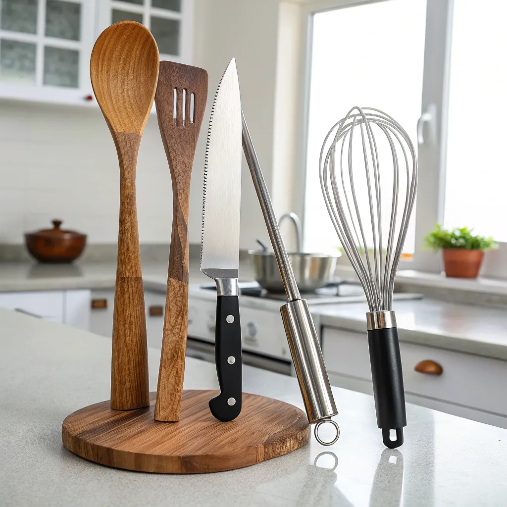 Cooking tools on a kitchen counter